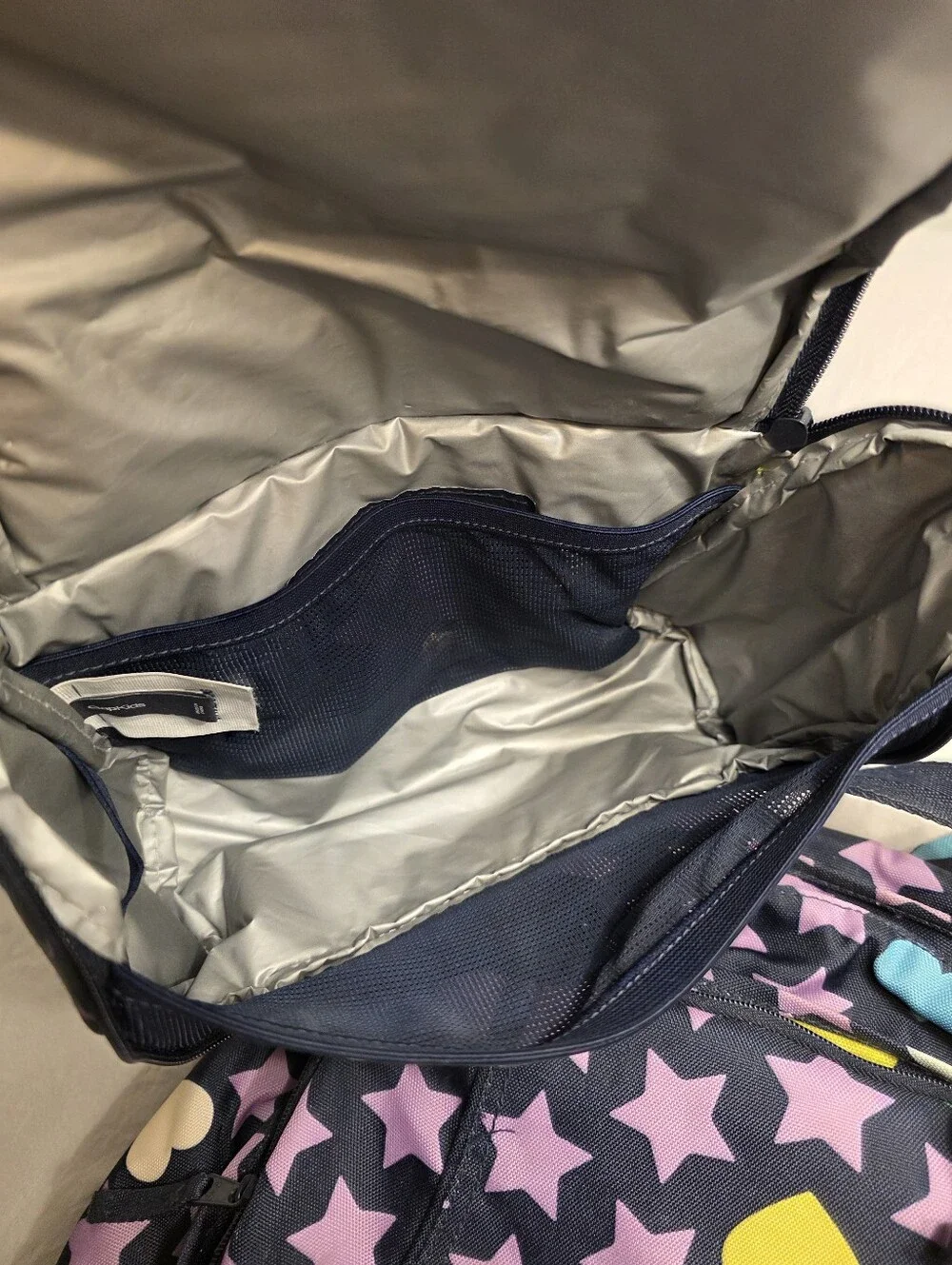 Vintage 2000s Gap Kids Star & Heart Print Backpack with Attached Lunchbox